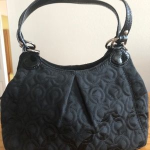 Coach OpticPop Art Print Mini Purse Black EUC